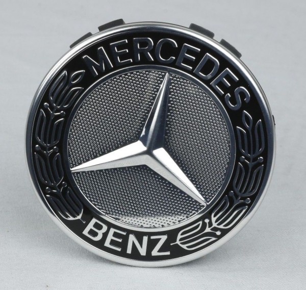 Mercedes-Benz Nabendeckel Stern Lorbeerkranz schwarz